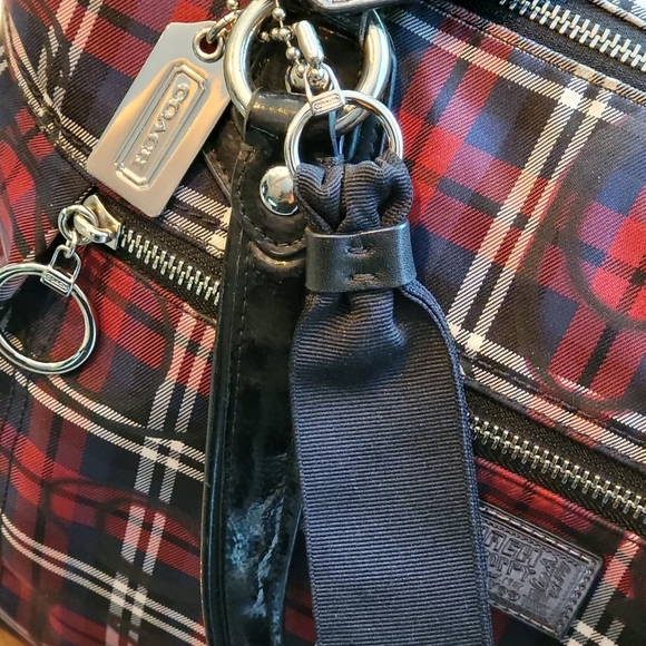 SOLD:  Coach Poppy Signature Collection Plaid Glam Tote Bag - GET IT NOW FOR $92 - Picture 14 of 17